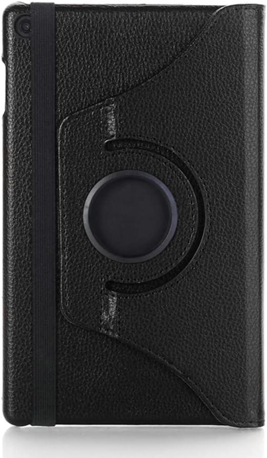 for Amazon Kindle Fire HD8 7th 8th Generation (2017/2018 Release Version) Tablet Cover,Ultra Slim Lightweight Folio Stand Leather Case for Kindle Fire HD 8 7th 8th Gen 8inch (Ro-Black)