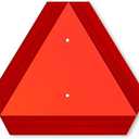 SWEETAPRIL Slow Moving Vehicle Sign, Rust Free Aluminum Slow Moving Vehicle Triangle Signs, 14"X16", 40-Mil Thick Diamond Grade Reflective For Golf Cart, For Golf Cart, Tractor, Utv, Safety Signs
