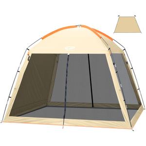 CAMPROS CP Screen House Tent 10 x 10 Ft Screened Mesh Net Wall Canopy | Shelter Gazebos for Patios Outdoor Camping Activities