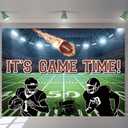 Football Backdrop It's Game Time Party Backdground 10x8FT Football Field Photography Background for Boys Ball Theme Touchdown Sport Birthday Baby Shower Party Decorations Banner 120x96 inch