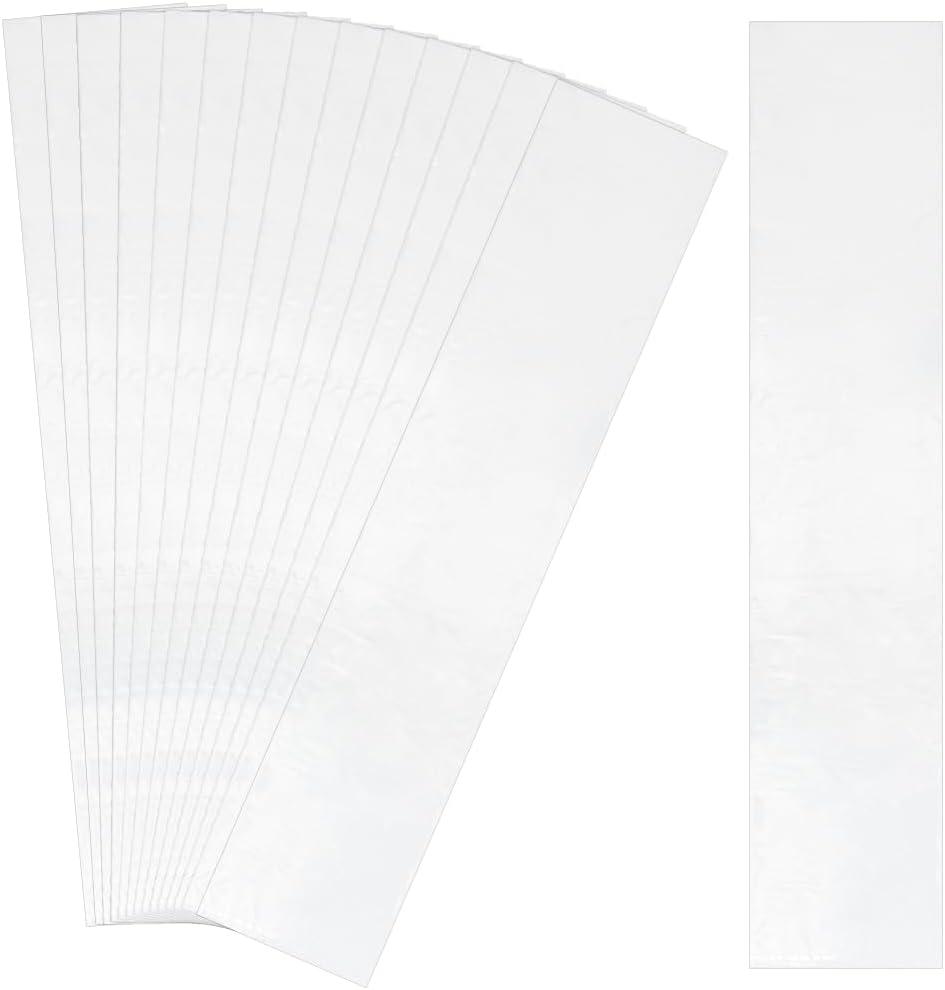 PH PandaHall 7.839 inch 60 Pack Plastic Poly Bags, 2 Mil Tubular Transparent Plastic Poster Tube, Flat open long sleeves for Wigs, Posters, Popcorn, Blueprint, Unsealed