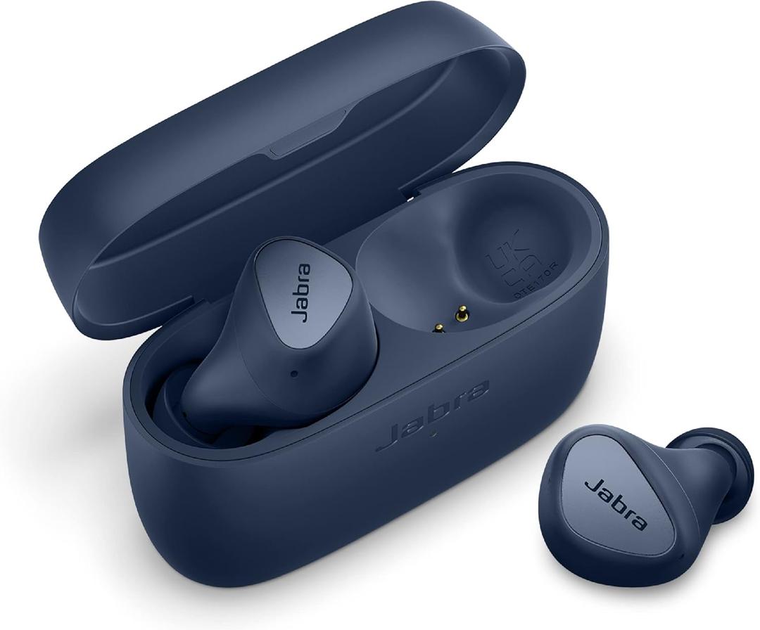 Jabra Elite 4 True Wireless Earbuds - Active Noise Cancelling Headphones - Discreet & Comfortable Bluetooth Earphones, Laptop, iOS and Android Compatible - Navy 
