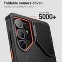 SURITCH for Samsung Galaxy S26 Ultra Phone Case, Magnetic Protective Cover with Camera Cover & Adjustable Metal Kickstand for Galaxy S26 Ultra -Black