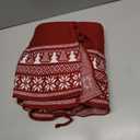 Dremisland Christmas Tree Skirt, Knitted Snowflake and Xmas Tree Pattern Thick Heavy Yarn Knit for A Warm Xmas Holiday Decoration (48inch/122cm, Red)