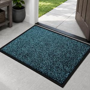 Super Absorbent Front Door Mat, 72" x 48", Non-Slip Washable Indoor Doormats, Low Profile Entryway Rug Outdoor, Dirt Resistant Welcome Mats for Front and Back Door Entrance, Blue