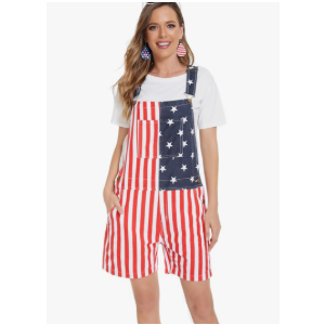 Unisex Printed Overalls Shorts Romper Festival Jumpsuits Work Bibs Coveralls Gifts for Men and Women. Size M.