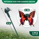 3 Pcs Butterfly Garden Stakes that Move Like Real Butterflies Colorful Flying Butterflies for Centerpieces - Waterproof Outdoor Fluttering Motion Garden Decor for Flower Pots, Yard & Patio Lawn