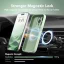 Magnetic for iPhone 15 Pro Max Case, Compatible with MagSafe, [Full Camera Protection][Screen Protector] Silicone Shockproof Protective Phone Case for iPhone 15 Pro Max 6.7", Light Cyan