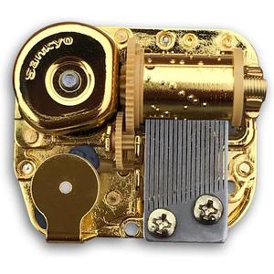 BinkeGG Clockwork Music Box Spare Part Golden Wind Up Sankyo Musical Mechanism Tune: Once Upon a December