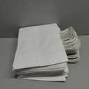 qiqee 50-Packs White Paper Gift Bags with Handles Bulk 12.6"x4.3"x10" Wide Large Size Party Favor Bags Multiple Uses
