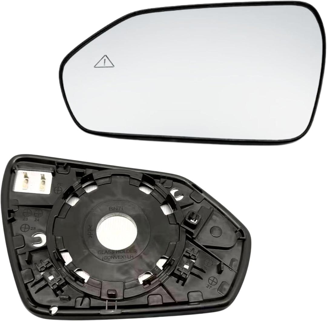 Driver Side Left Mirror Glass Compatible with for Hyundai Elantra 2021 2022 2023 2024 2025 Heated with Blind Spot (Driver Blind Spot No-Auto Dimming)