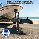 1200 lbs Trailer Jack with Wheel, 10" Lift, Bolt On Tongue Jack for RV, Boat, Trailer and More