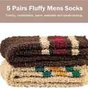 Mens Womens Fuzzy Socks Winter Warm Thermal Thick Boot Slipper Fluffy Sleeping Bed Sock for Christmas Gifts Unisex (Multicolor5)