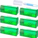 6 Pack Live Mouse Traps No Kill, Humane Mouse Traps Indoor for Home, Reusable Mice Trap Catcher for House & Outdoors (03-Green(6Pack))