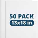 Blue Summit 50 Large Mailing Envelopes 13x18, White 13 x 18 Envelopes, Self Seal Catalog, Security Tinted for Mailing
