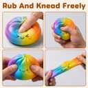Glitter Dumpling Squishy,Dumpling Squishies,Glitter Dumplings Mystery Box,Colorful Dumplings Stress Balls Fidget,Jumbo Squishy Toy,Suitable for Adult use in Offices and Homes (Rainbow Colors)