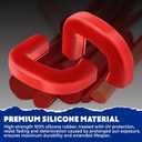 Tow Hook Cover Compatible with GMC Sierra 1500 2019, 2020, 2021, 2022, 2023, 2024, 2025 Accessories - Upgrade Design, Silicone Rubber, Red