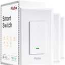 AIDA Smart Light Switch, Single Pole WiFi Smart Switch, Works with Alexa and Google Home, Neutral Wire Required, 2.4Ghz WiFi Switch for LED, CFL, Incandescent Bulbs, No Hub Required, White, 3 Pack