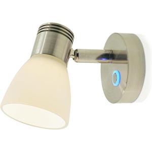 THALASSA RV Interior Lights LED 12V Fixtures Dimmable Boat Reading Lamp 12 Volts 3W Wall Sconce LED for Marine Caravan Camper Van Indoor Warm White Sconces Lighting (Brushed Finish)