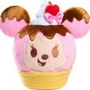 Just Play Disney Munchlings Squeeze-A-Munch Large Scented Strawberry Sundae Waffle Bowl Minnie Mouse 10-inch Plush, Kids Toys for Ages 0
