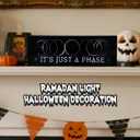 MUMTOP Lighted Moon Phase Decorations, Crescent Night Lights Ramadan Decor Battery Operated Moon Phase Lamp for Birthday Party Halloween Christmas Indoor Home Room Decor
