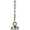 Henn&Hart 11" Wide Pendant with Glass Shade in Brass/Seeded, Pendant, Flush Mount Ceiling Light Fixture for Kitchen, Living Room