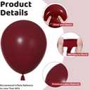 Ouddy Party 129Pcs Burgundy Balloons Different Sizes 18 12 10 5 Inch, 6Pcs 18 Dark Red Maroon Balloon Arch Garland Kit, Latex Balloon for Birthday Shower Wedding Thanksgiving Party Decorations