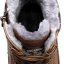 DECARSDZ Men's Fashion Lace-up Casual Chukka Boots for Men Zipper Boot (9.5, Brown-fur)