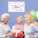 3 x WATINC Retirement Party Decorations Jumbo Guest Book, Purple Congrats Retired Guest Book, Large Message Card Farewell Goodbye Signature Poster Gift for Coworker Office Men Women