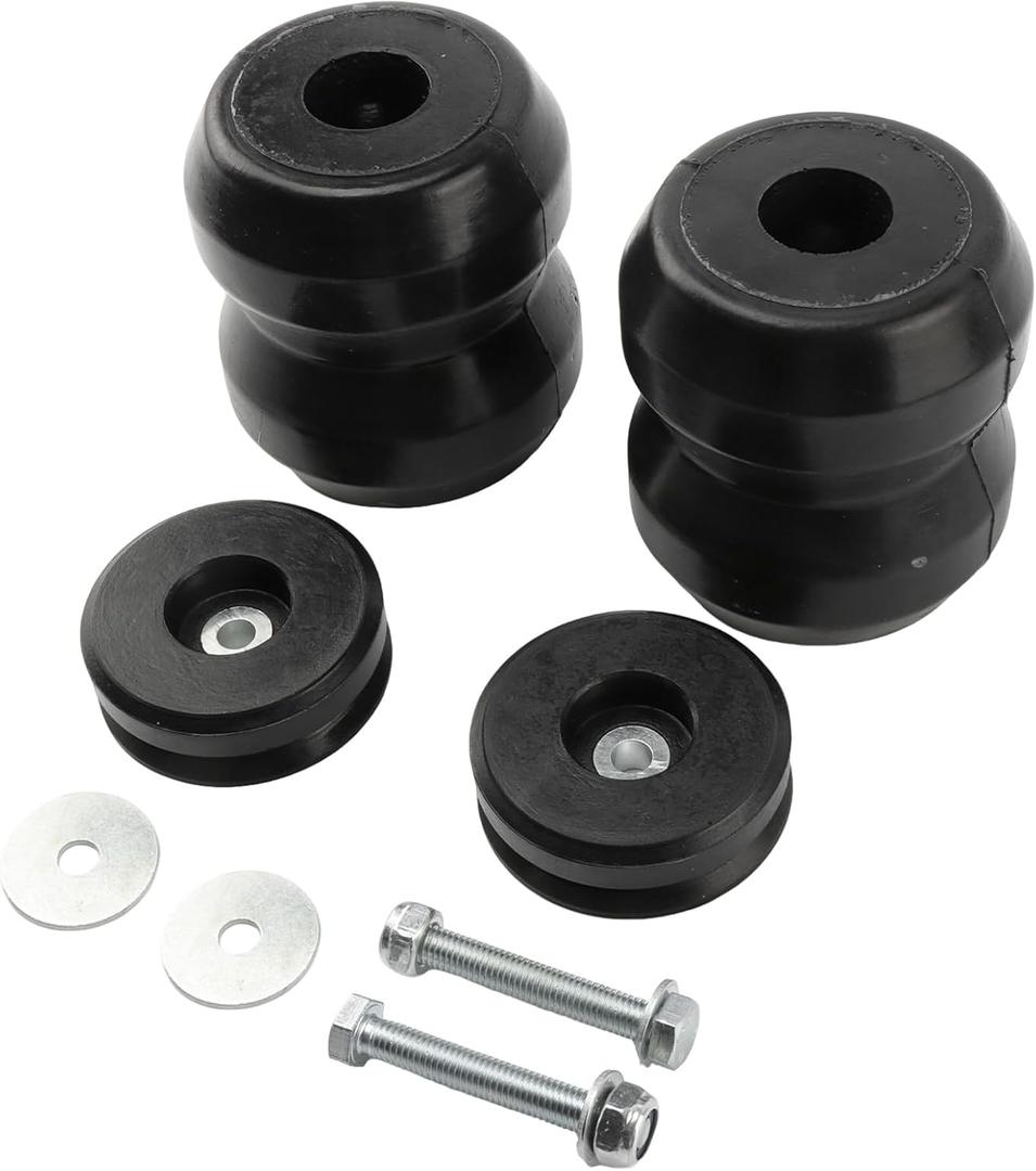 DR1500DQ with Rear Rubber Helper Spring Kit - 8600 lbs Capacity for Dodge Ram 1500 2WD/4WD 2009-2023 Quad & Crew Cab, Truck Helper Springs