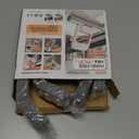 Self Squeezing Mini Mop, Mini Foldable Desktop Mop, Orange Small Sponge Mop, Wet and Dry Use Cleaning System, Replaceable Head, for Desktop, Kitchen, Counter, Glass, Tile (White)