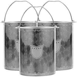 Luxshiny 3pcs Tea Strainers for Loose Tea Teapot Replacement Stainless Steel Mesh Strainer Tea Infuser Insert 7cm Tea Steeper Basket Filter for Teapot Mug Cup (7X6.1X6.1CM, Silver)
