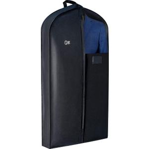 Luxury Storage Garment Bag for Men Suit, Long Women Dress, Tuxedo, Uniform | 47 Inch + 5 Inch Side Gusset | Hanging, Breathable, Foldable Clothes Cover and Protector