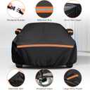 Car Cover Waterproof All Weather Fit for 2006-2023 MERC-edes Benz S Series S400 S550 S63 AMG, 600D Oxford Cloth Heavy Duty, Sun Hail Protector Seal Skin Outdoor Car Covers with Door Zipper
