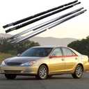 4-Piece Car Door Moulding Trim Weatherstrip Window Seal for Toyota with Camry 2002-2006 - Includes Electroplated Seal Trims 75710-33080, 75720-33080, 75730-33080, 75740-33080