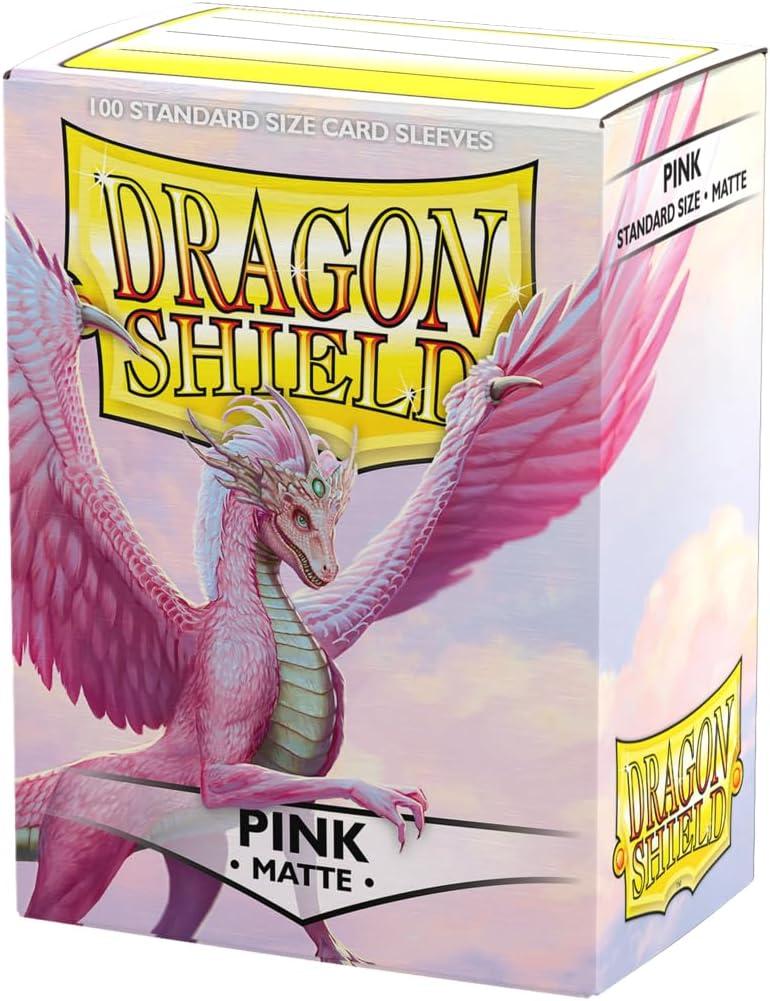 Dragon Shield | Standard Size Matte Card Sleeves | 100 CT - Smooth & Tough TCG Sleeves - Compatible with Pokemon, Flesh & Blood, One Piece & Magic The Gathering | Pink