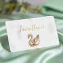 UNIQOOO 24Pcs Decorative Swan Place Card Holders Bulk, Name Card Holder, for Wedding Decor Favors, Table Setting, Name Tag, Party Food Labels