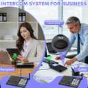 Intercoms Wireless for Home, Long Range Intercom 6000ft, 10 Channel Home Intercom System with Group Call, Clear Sound, Room to Room Intercoms, House Intercom System for Business(3 Packs)
