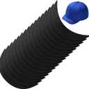 BENECREAT 16Pcs Black Plastic Brim Hat, Crochet or Knit Brim Stiffener Cap Visor Insert 7x3.2x0.07inch for Craft Sewing Caps Supplies Making