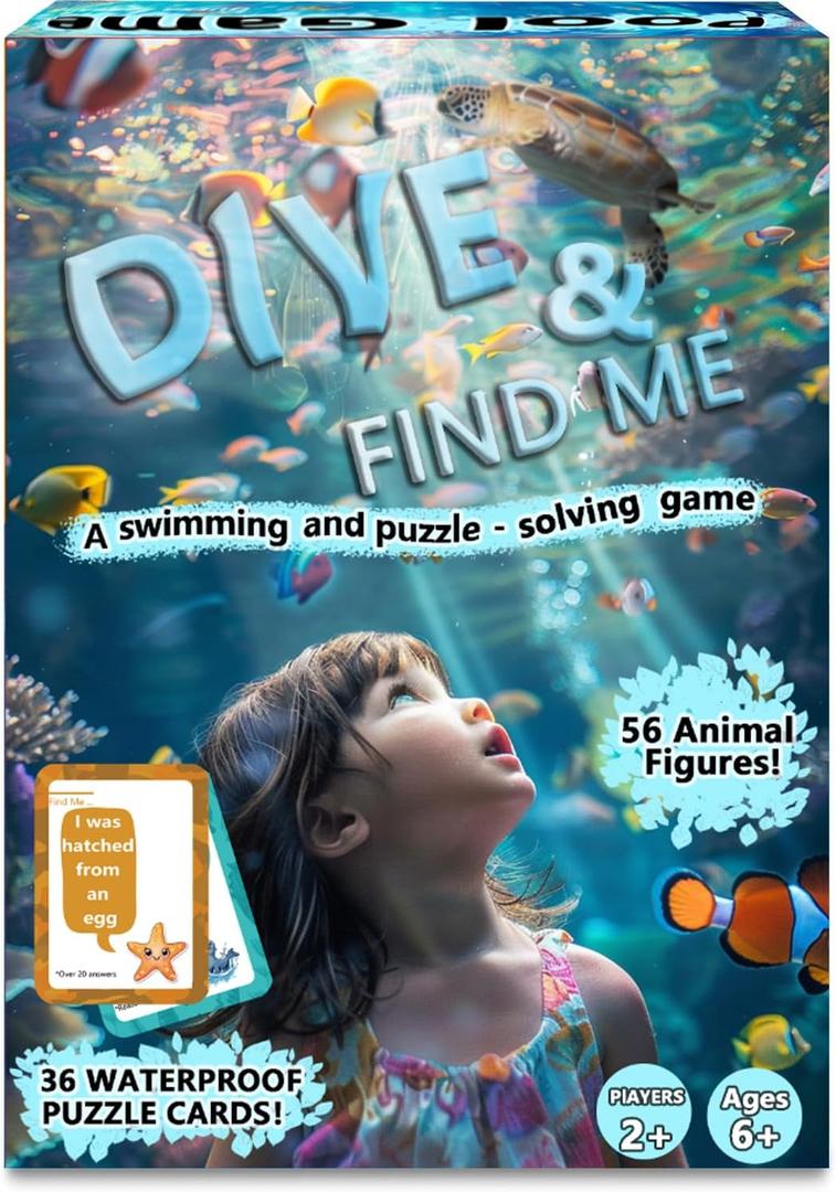 Dive & Find Me The Pool Toys Game - A Swimming to Find That Animal Game (Ultimate Edition - Swimming Pool & Outdoor Water Toys - Age 6, 7, 8, 9, 10, 11, 12 & Up)