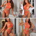 Women's Neon 2 Piece Crop Top High Waist Shorts Sexy Sleeveless Fishnet Teddy Lingerie Bikini Cover Up