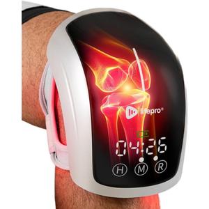 LifePro Knee Massager with Heat and Red Light Therapy - Portable Infrared Device for Daily Wellness & Relaxation - Red Light Therapy Knee Brace for Athletes and Active Lifestyles