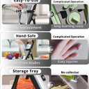 Upgrade Mandoline Slicer Safe Vegetable Chopper-Julienne Dicer for Kitchen, Potato Slicer, Adjustable Vegetable Cutter with Container, Multifunctional 6 in 1 Food Chopper (Black)