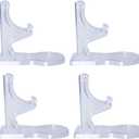4 Packs Acrylic Display Stands China Tea Cup Holder Display Saucer European Coffee Shelf Display Stand Holder High Feet