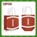 Hxezoc 12 Pieces Football Gift Bags with Handle, Reusable Non Woven Treat Goodie Bag Sport Favor Bags For Football Theme Birthday Party Decoration Supplies