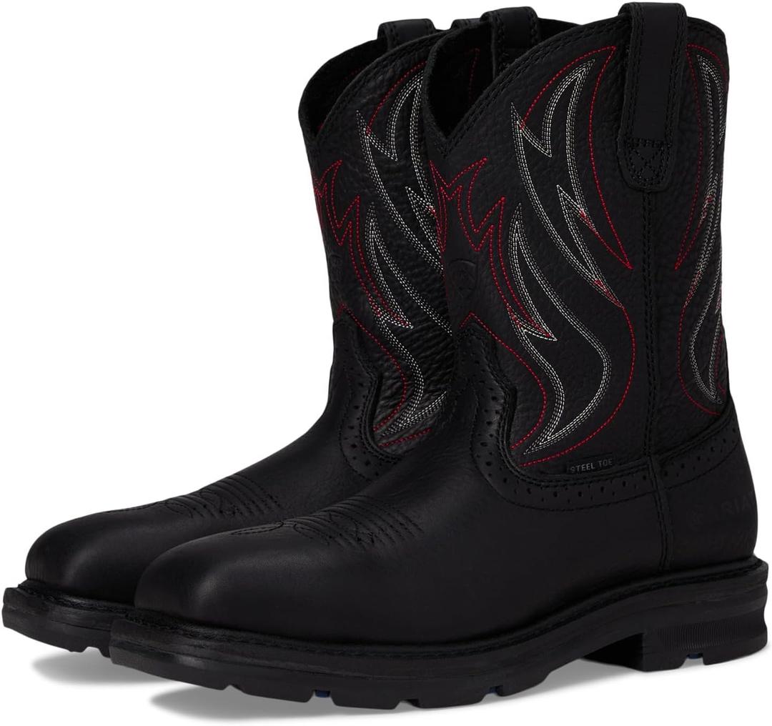Ariat Men's Sierra Shock Shield Steel Toe Work Boot (Black), 9.5W