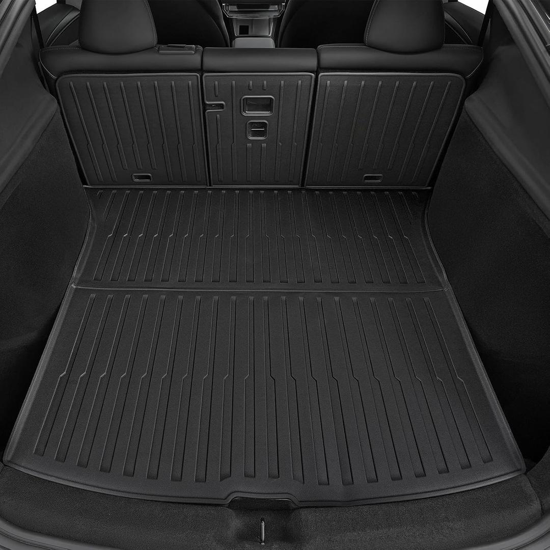 Cargo Mat for 2025 2026 Tesla Model Y Juniper Accessories, Full Coverage All Weather Trunk Cargo Liner with Backrest Protectors for Model Y 5 Seats