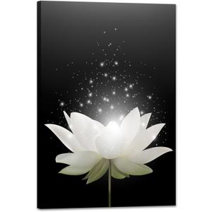 Lotus Flower Canvas Prints Wall Art Floral Blossom Pictures for Modern Wall Decor Artwork Spirtual Meditation Prints on canvas Wall Decor for Yoga Room Framed (16x24inch)
