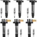 Ignition Coil pack and Iridium Spark Plug Set of 6 3.5L V6 Turbo Compatible with F150 Expedition Explorer Flex Taurus Transit MKS MKT Navigator Replace UF646 DG549