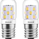 Maelsrlg LED Microwave Light Bulbs Under Hood, E17 LED Bulb Dimmable for Range Hood 40W Equivalent, 3W 380 Lumens, LED Appliance Light Bulb Over Stove, Neutral White 4000K, 2 Pack